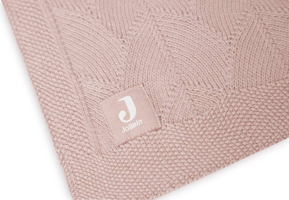 Jollein Decke Kinderbett 100x150cm Shell Knit Wild Rose GOTS Bis zu 55% Rabatt
