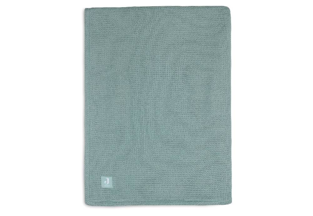 Jollein Decke Wiege 75x100cm Basic Knit Forest Green/Fleece Discount Store für neue Produkte