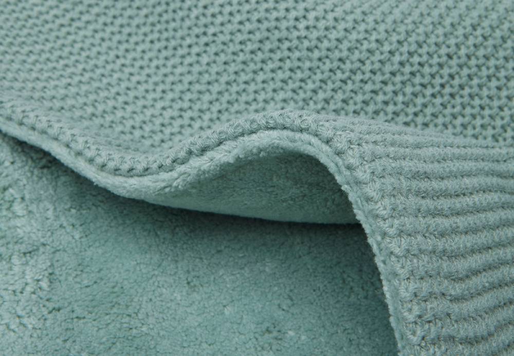 Jollein Decke Wiege 75x100cm Basic Knit Forest Green/Fleece Discount Store für neue Produkte