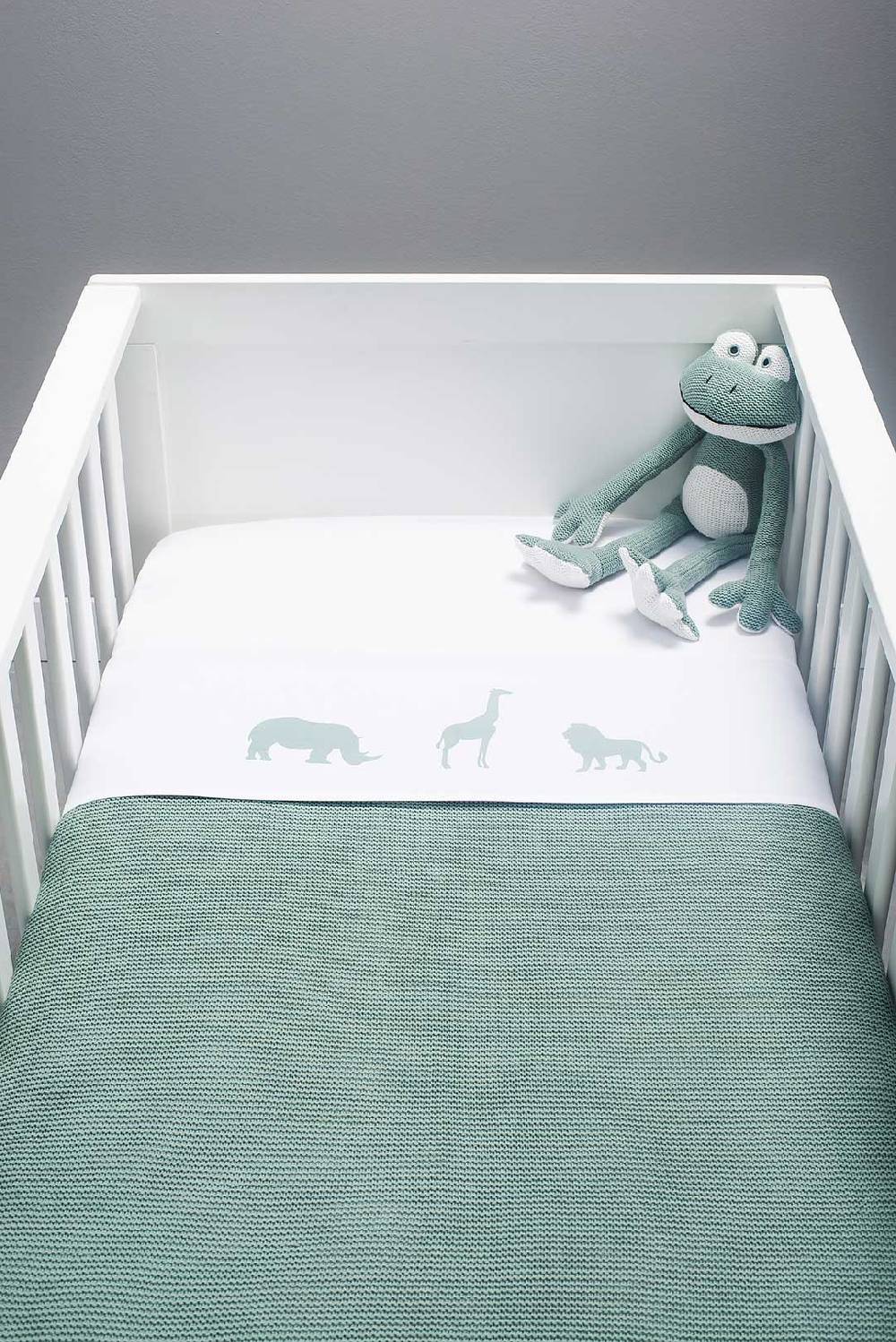 Jollein Decke Wiege 75x100cm Basic Knit Forest Green Super Rabatt