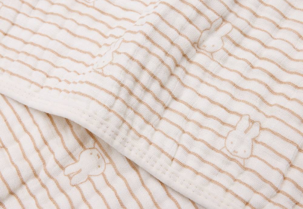 Jollein Deken Wiege 75x100cm Miffy Stripe Biscuit 50% Rabatt mit kostenlosem Versand