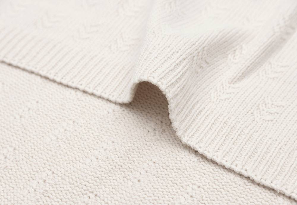 Jollein Decke Kinderbett 100x150cm Grain Knit Oatmeal Clearance-Verkauf