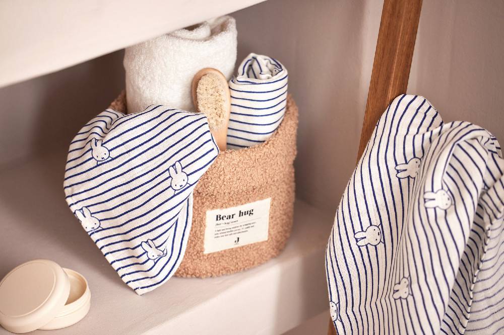 Jollein Spucktuch Hydrophil 70x70cm Miffy Stripe Navy (3pack) Online