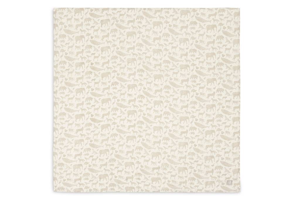 Jollein Mullwindeln Hydrophil 115x115cm Animals Nougat (2pack) Schlussverkauf