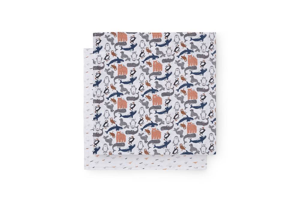 Jollein Mullwindeln Hydrophil 115x115cm Polar (2pack) Günstiger Verkauf