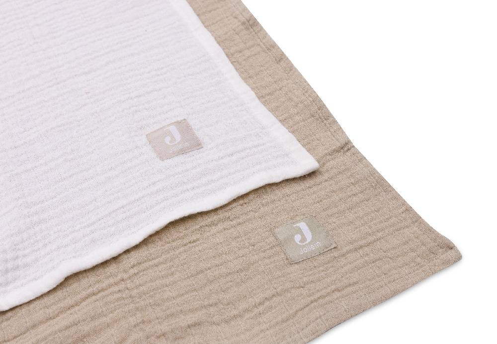 Jollein Mullwindelnn Hydrophil 115x115cm Olive Green/Ivory (2pack) Limitierter Zeitrabatt