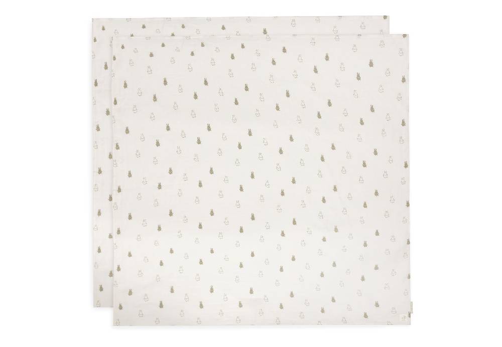 Jollein Mullwindeln Hydrophil 115x115cm Happy Miffy Olive Green (2p) Fabrik Onlineshop