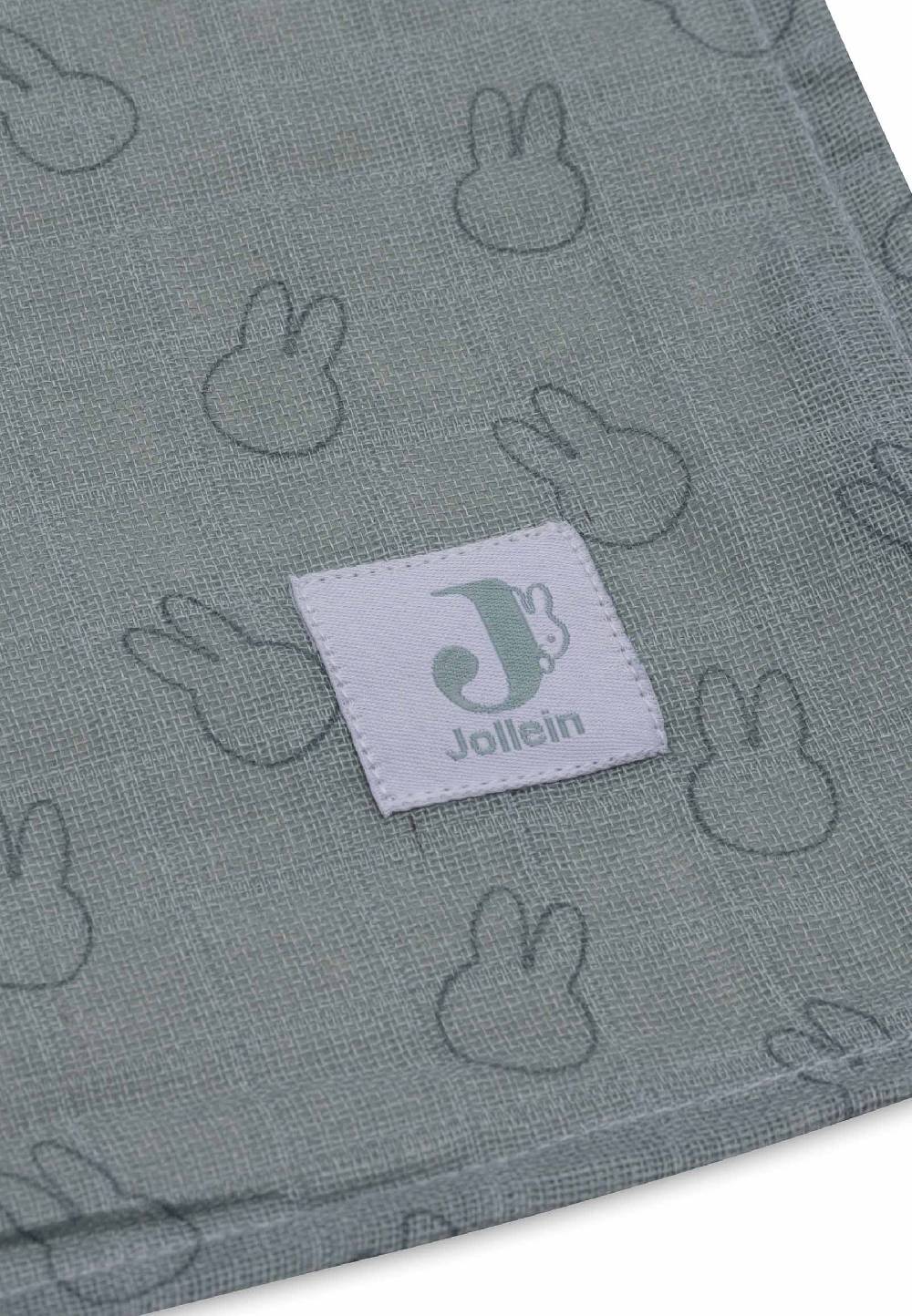 Jollein Mullwindeln 115x115cm Miffy Silhouettes - Sea Green Großer Ausverkauf