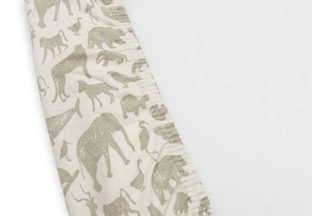 Jollein Wickelauflagenbezug Jersey 50x70cm Animals Olive Green Preisnachlass