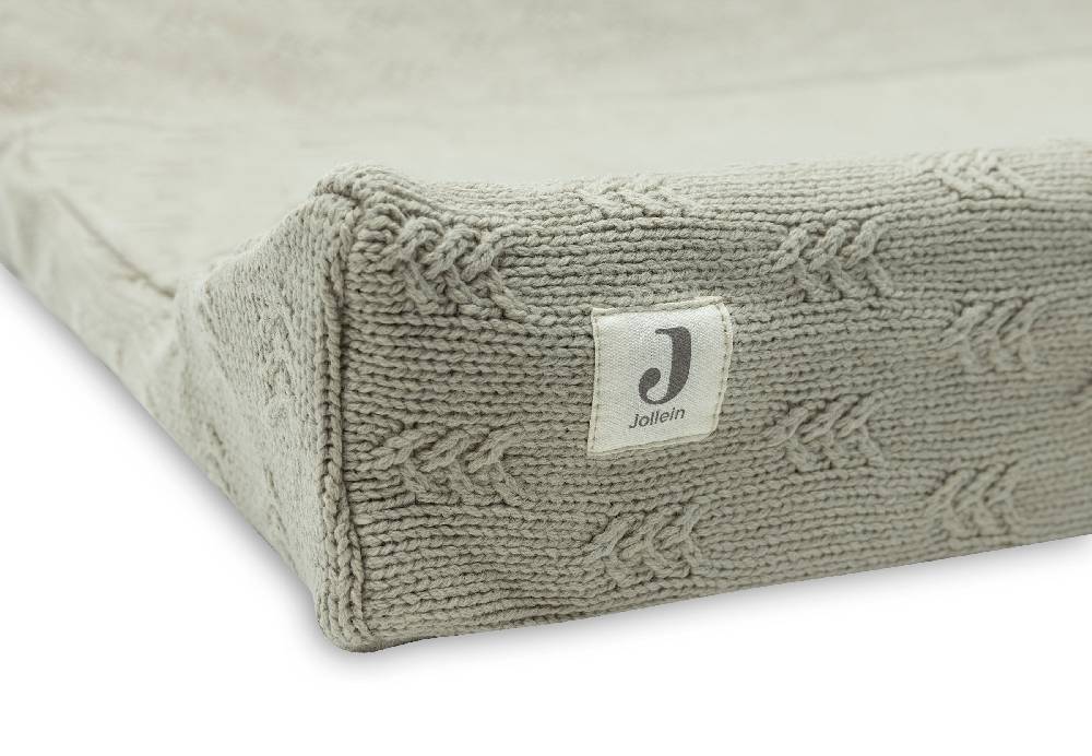 Jollein Wickelauflagenbezug 50x70cm Grain Knit Olive Green Black Friday