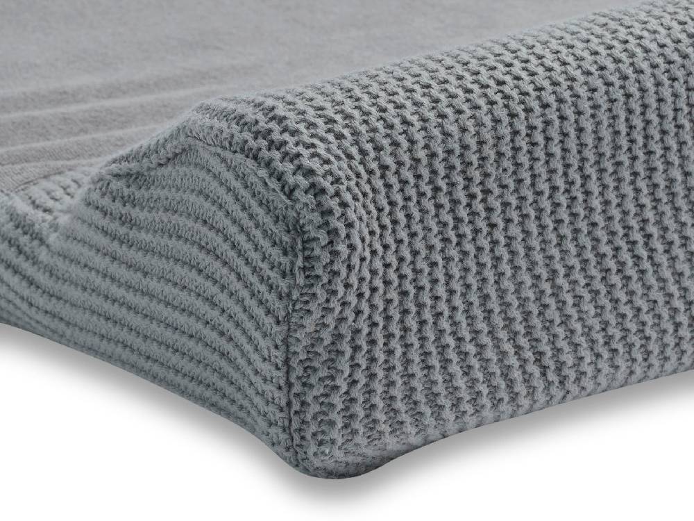 Jollein Wickelauflagenbezug 50x70cm Basic Knit Stone Grey Lagerräumung