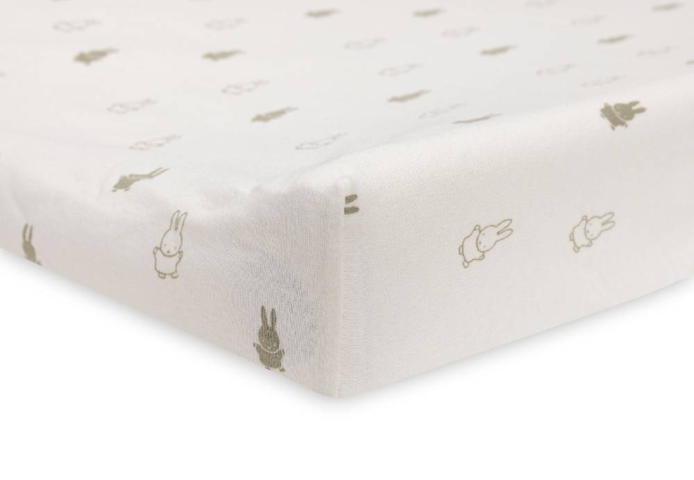 Jollein Wickelauflagenbezug Jersey 50x70cm Happy Miffy Olive Green Top Angebot
