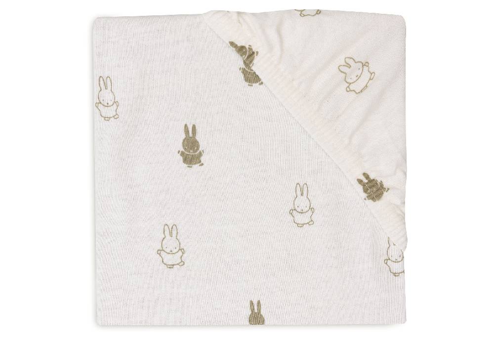 Jollein Wickelauflagenbezug Jersey 50x70cm Happy Miffy Olive Green Top Angebot