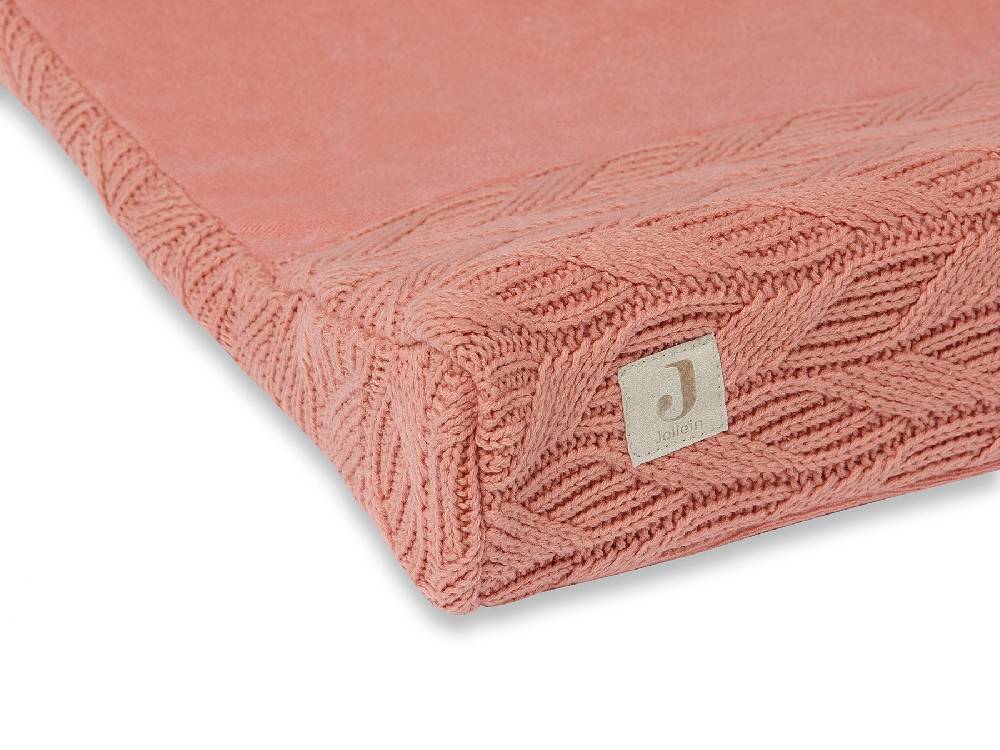 Jollein Wickelauflagenbezug 50x70cm Spring Knit Rosewood Online Outlet