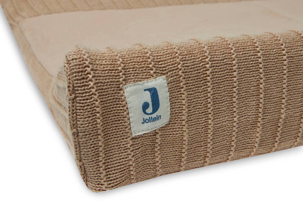 Jollein Wickelauflagenbezug 50x70cm Pure Knit Biscuit GOTS Exklusive Angebote