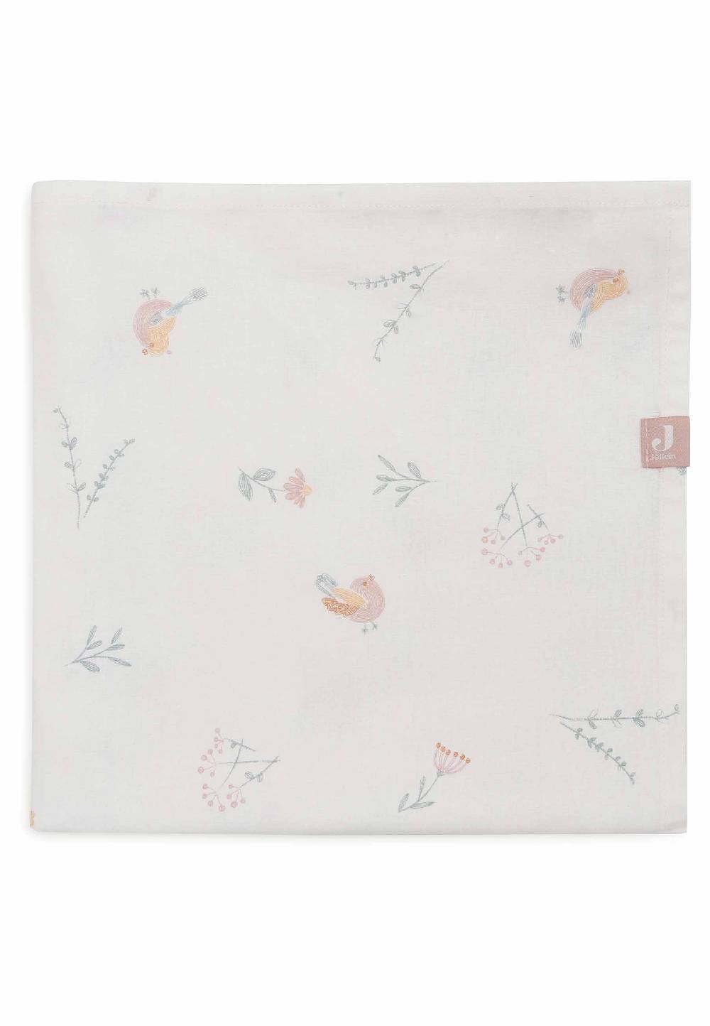 Jollein Bettlaken Wiege 75x100cm - Lovely Birds Kauf eins, bekomm eins gratis