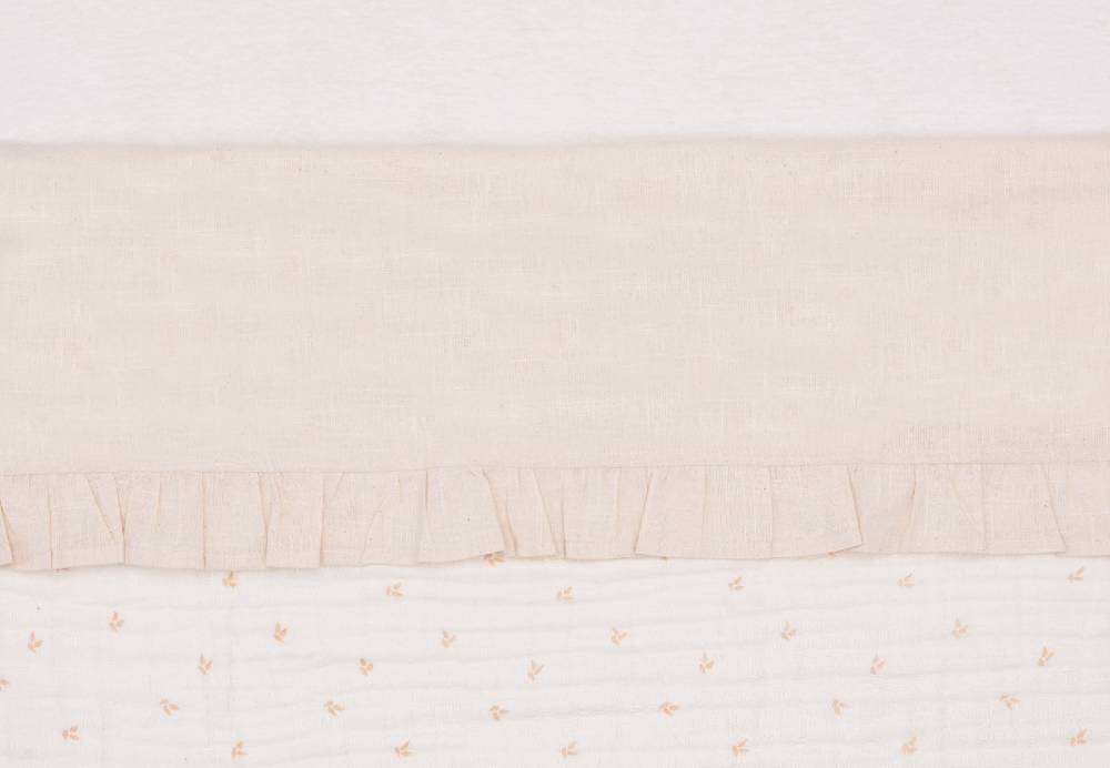 Jollein Bettlaken Kinderbett 120x150cm Ruffle Natural Wochenangebot