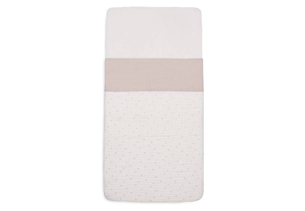 Jollein Bettlaken Wiege 75x100cm Slub Nougat Kostenlose Rückgabe