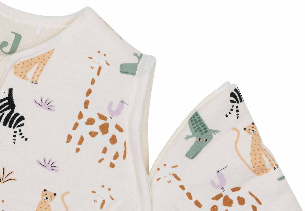 Jollein Baby Schlafsack mit abnehmbaren Ärmeln 70cm - Jungle Jambo Fabrikladen