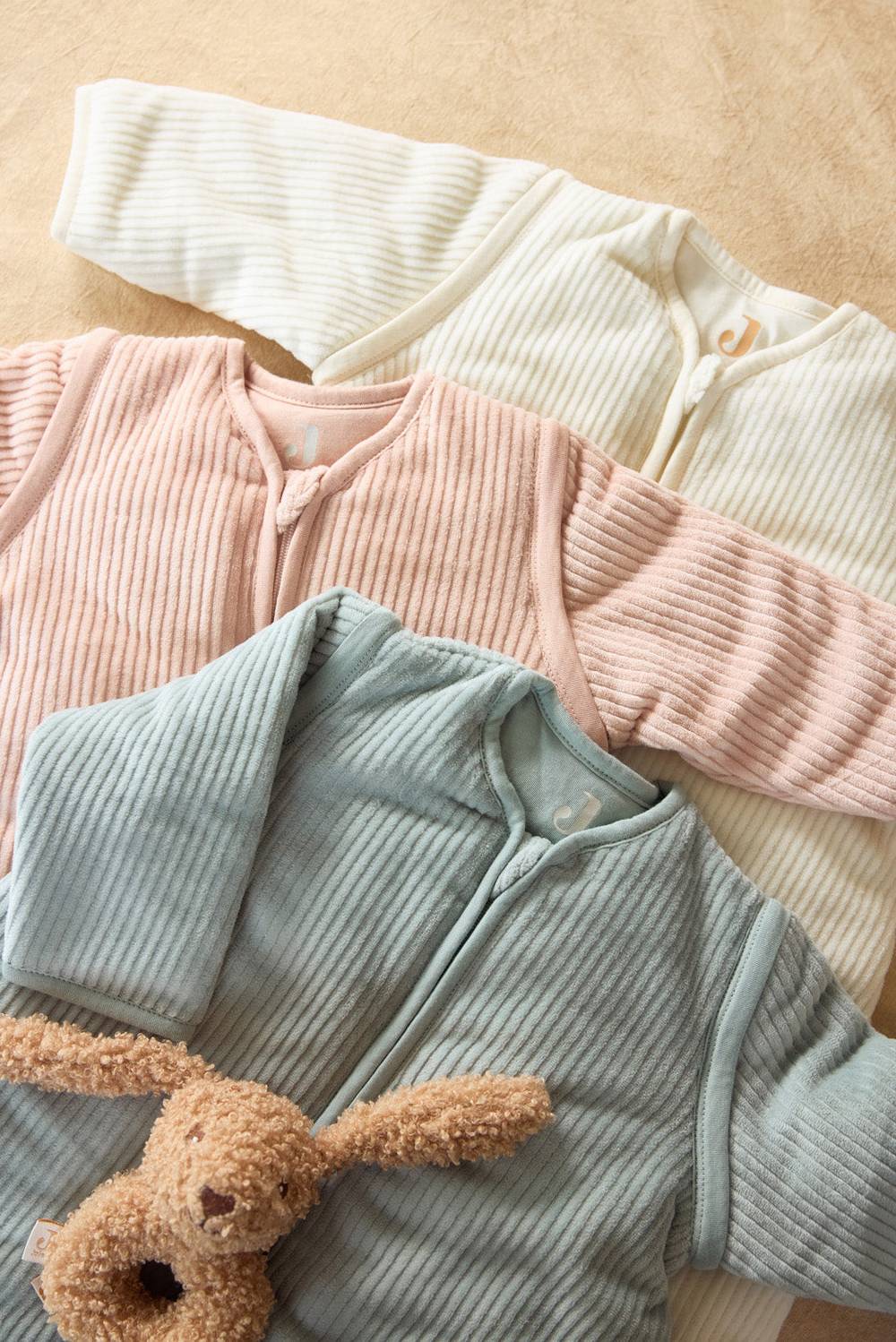 Jollein Baby Schlafsack mit abnehmbaren Ärmeln 110cm Rib - Wild Rose Im Verkauf