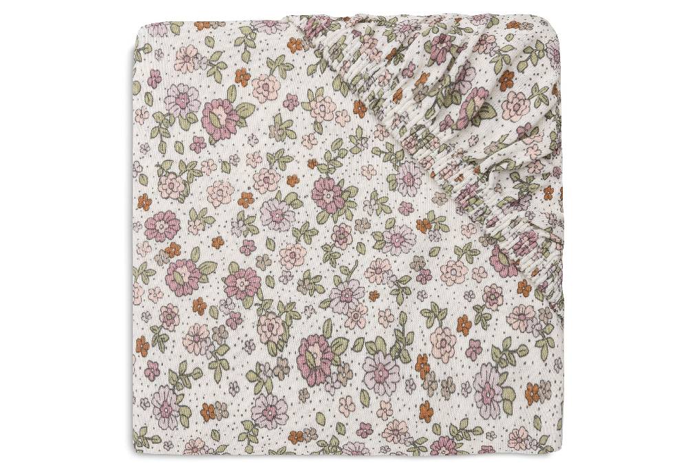 Jollein Spannbettlaken Jersey 70x140/75x150cm Retro Flowers Meist gekauft