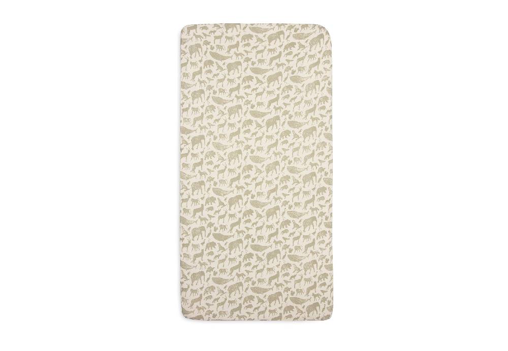 Jollein Spannbettlaken Jersey 40/50x80/90cm Animals Olive Green Black Friday