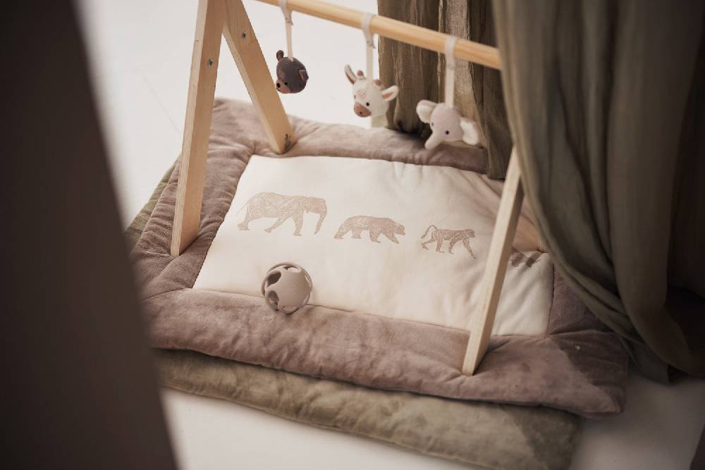 Jollein Krabbeldecke 75x95cm Animals Nougat Online Outlet