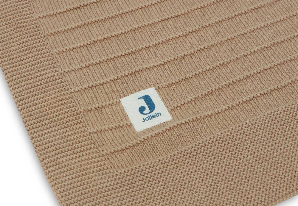 Jollein Decke Wiege 75x100cm Pure Knit Biscuit GOTS 50% Rabatt mit kostenlosem Versand