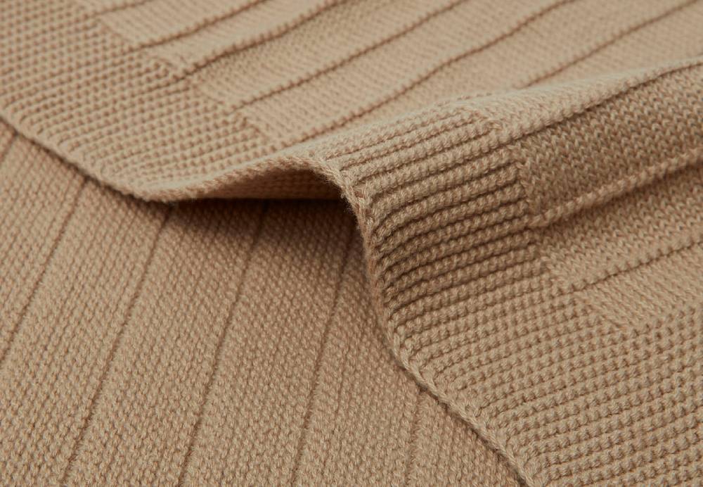 Jollein Decke Wiege 75x100cm Pure Knit Biscuit GOTS 50% Rabatt mit kostenlosem Versand