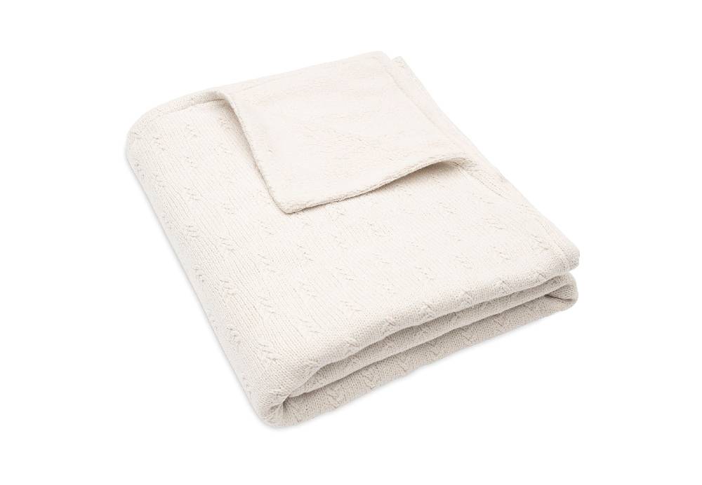 Jollein Decke Kinderbett 100x150cm Grain Knit Oatmeal/Velvet Speichern exportieren