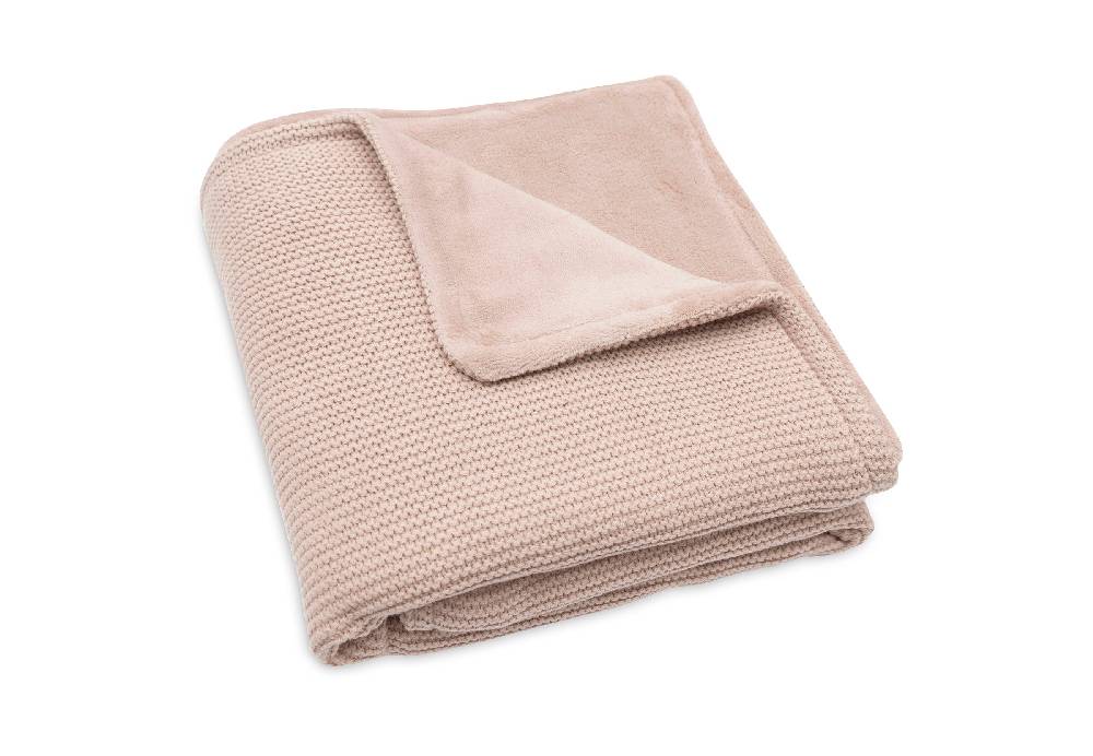 Jollein Decke Wiege 75x100cm Basic Knit Wild Rose/Fleece Black Friday Preise
