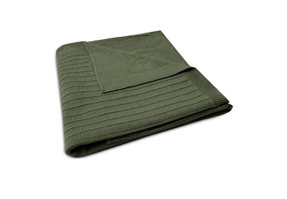 Jollein Decke Kinderbett 100x150cm Pure Knit Leaf Green GOTS 50% Rabatt für begrenzte Zeit