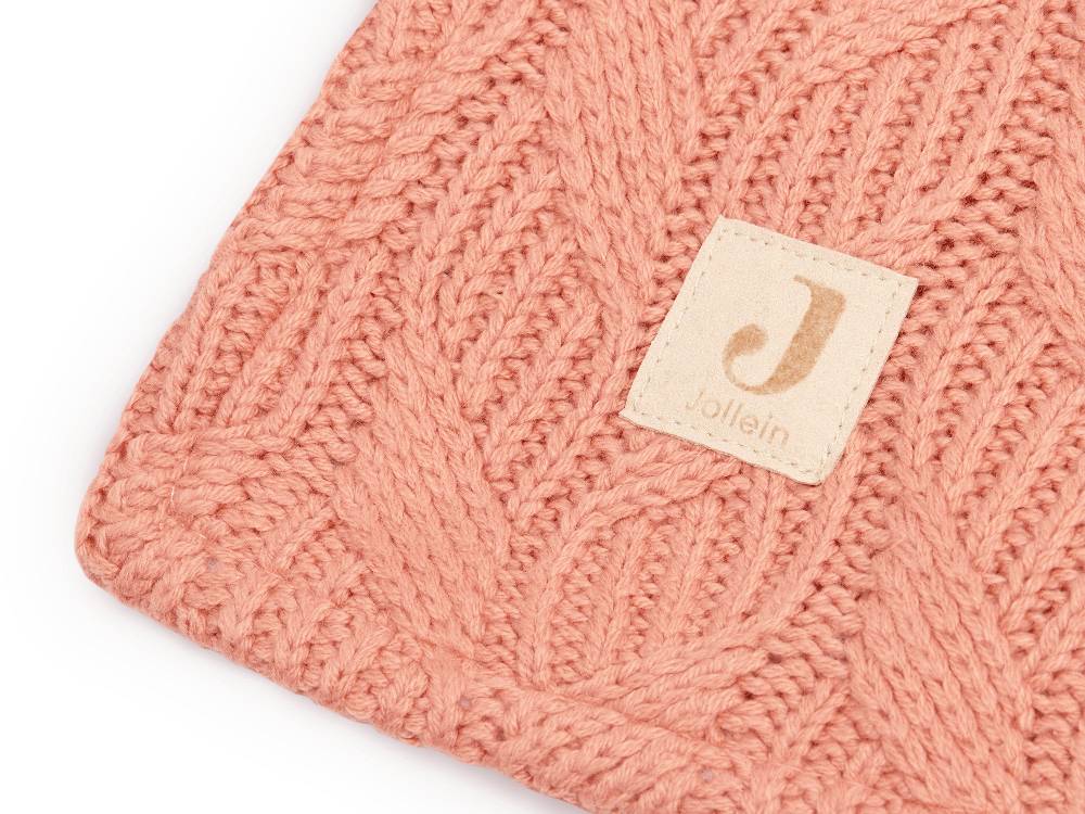 Jollein Decke Kinderbett 100x150cm Spring Knit Rosewood/Fleece Online