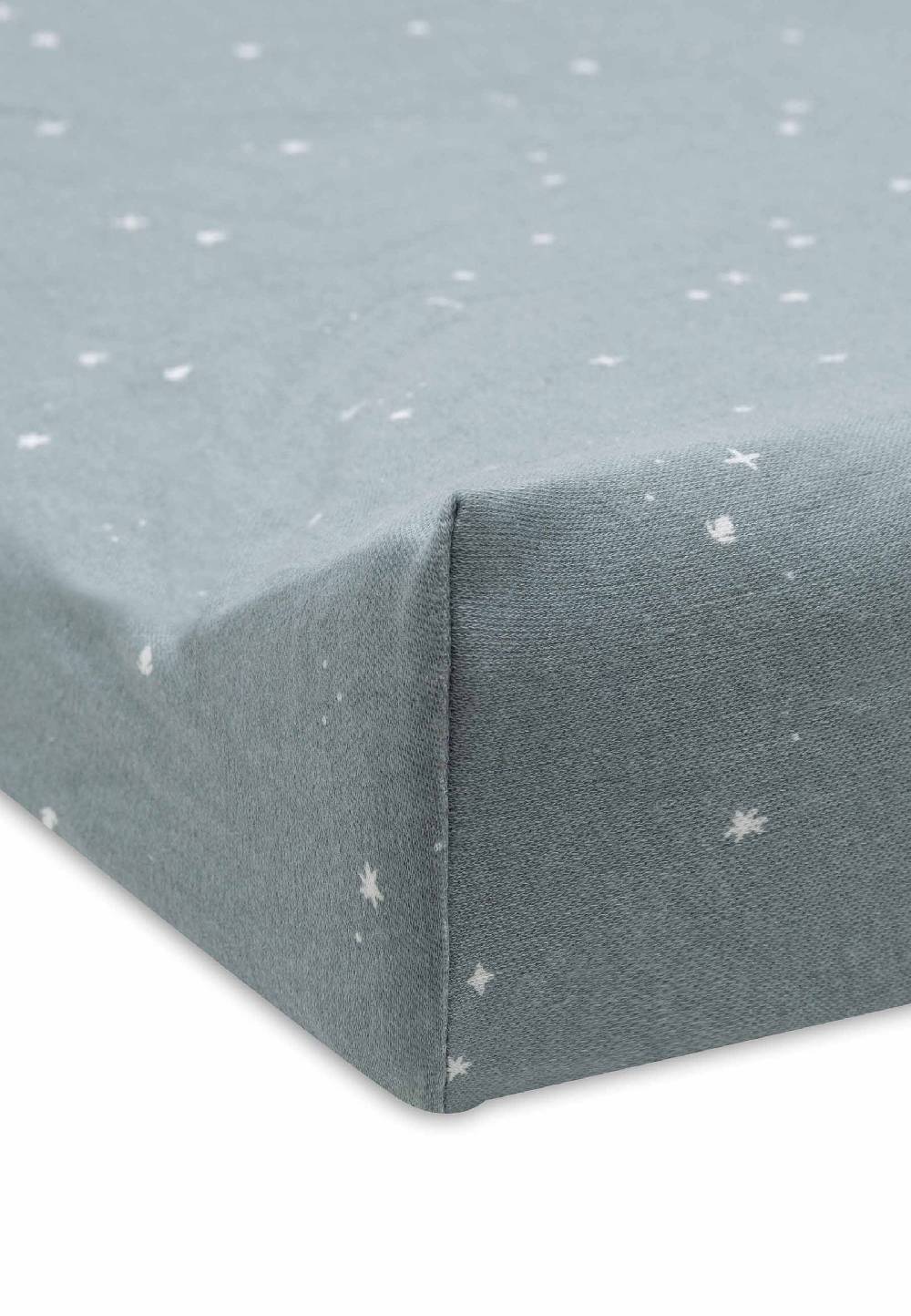 Jollein Wickelauflagenbezug Jersey 50x70cm Twinkling - Sea Green Rabatt