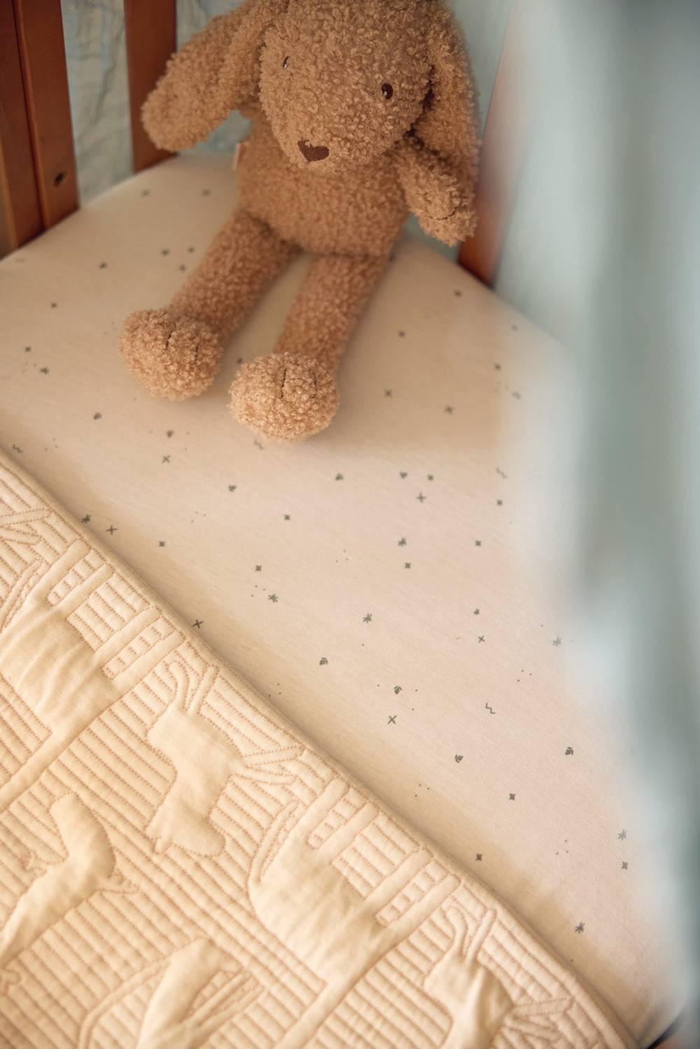Jollein Wickelauflagenbezug Jersey 50x70cm Twinkling - Sea Green Rabatt