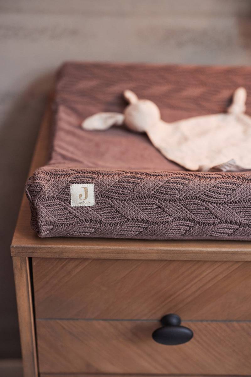Jollein Wickelauflagenbezug 50x70cm Spring Knit Chestnut Preisnachlass