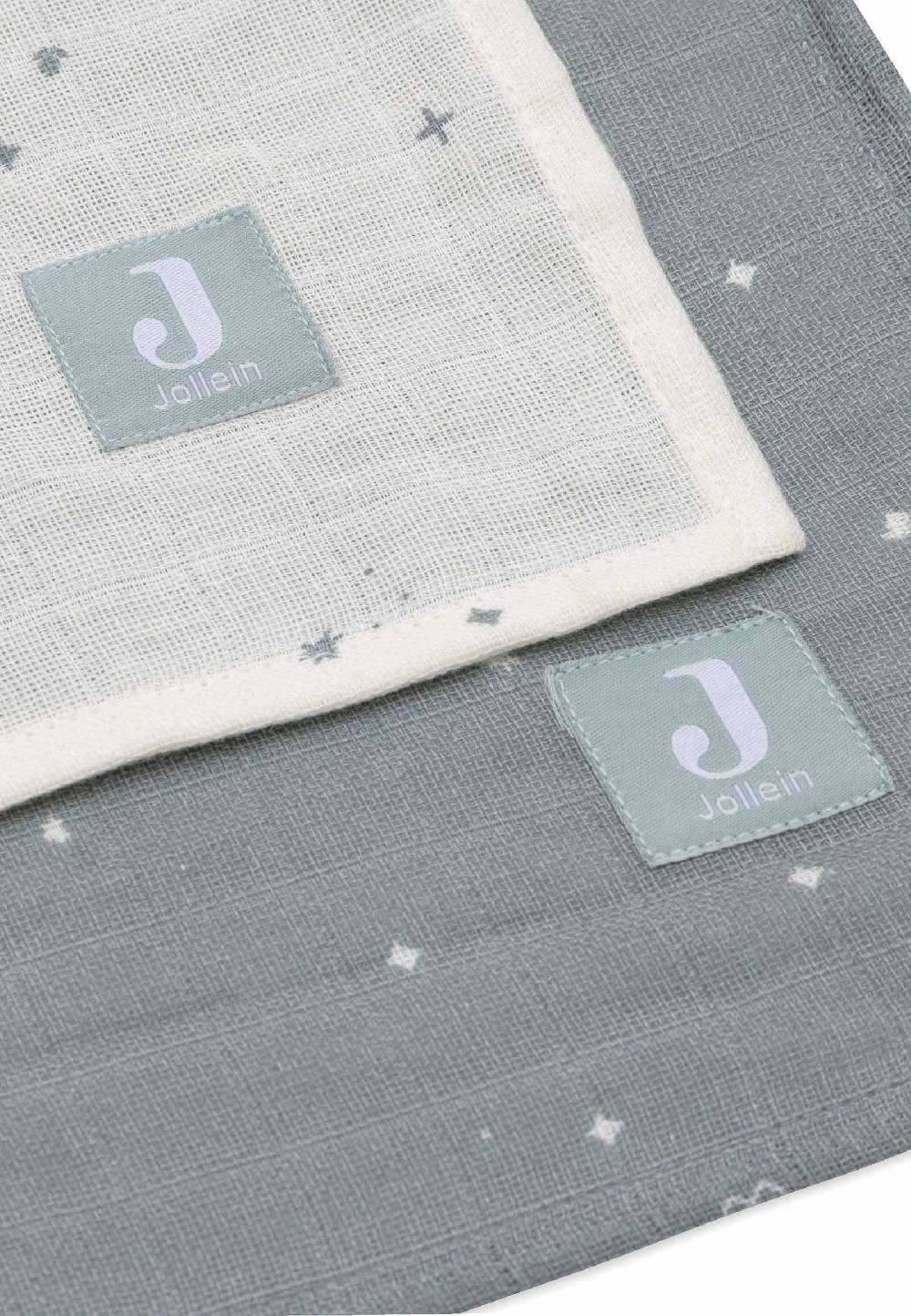 Jollein Mullwindeln 115x115cm Twinkling - Sea Green - 2 Stück Osterangebot