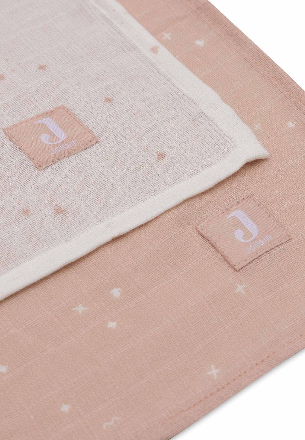 Jollein Mullwindeln 115x115cm Twinkling - Wild Rose - 2 Stück Muttertagsangebot