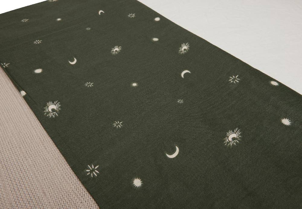 Jollein Bettlaken Kinderbett 120x150 Stargaze Leaf Green Kauf eins, bekomm eins gratis
