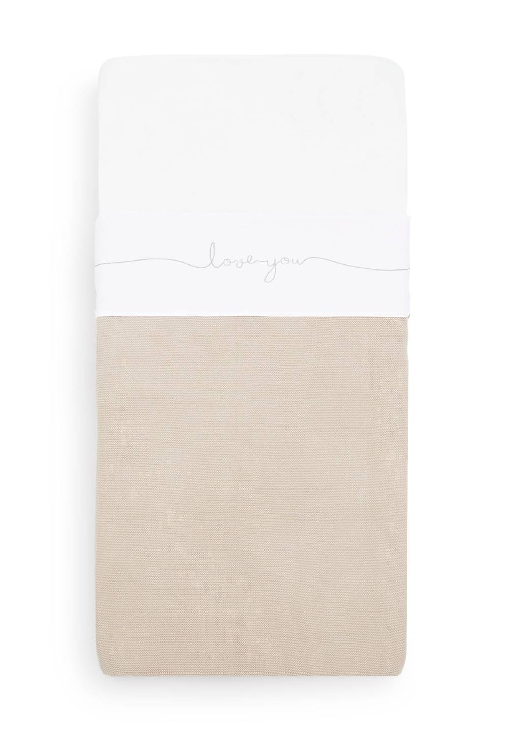 Jollein Bettlaken Kinderbett 120x150cm Love you Grey Tägliche Deals