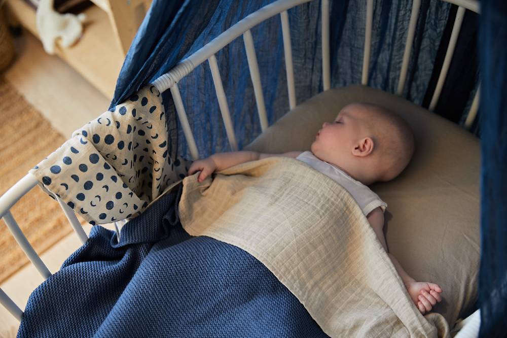 Jollein Bettlaken Kinderbett 120x150cm Wrinkled Cotton Nougat Sonderangebote