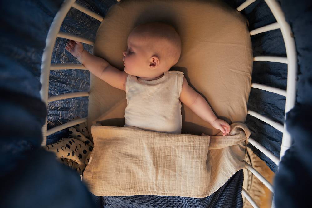 Jollein Bettlaken Kinderbett 120x150cm Wrinkled Cotton Nougat Sonderangebote