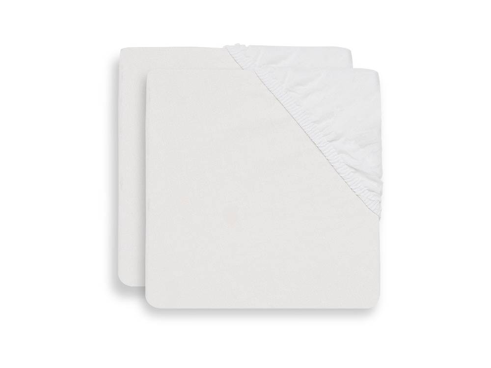 Jollein Spannbettlaken Baumwolle 40x80cm White (2pack) Outlet