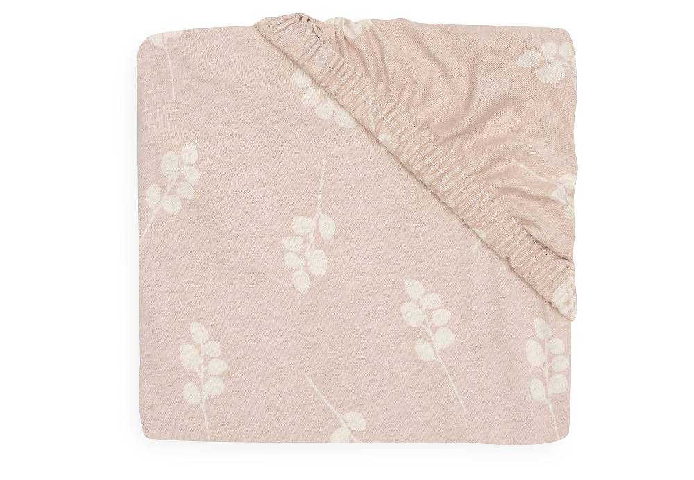 Jollein Spannbettlaken Jersey 70x140/75x150cm Twig Wild Rose Schlussverkauf