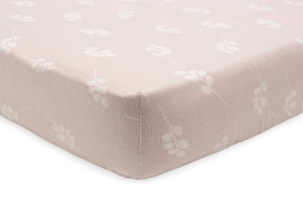 Jollein Spannbettlaken Jersey 60x120cm Twig Wild Rose Günstiger Verkauf