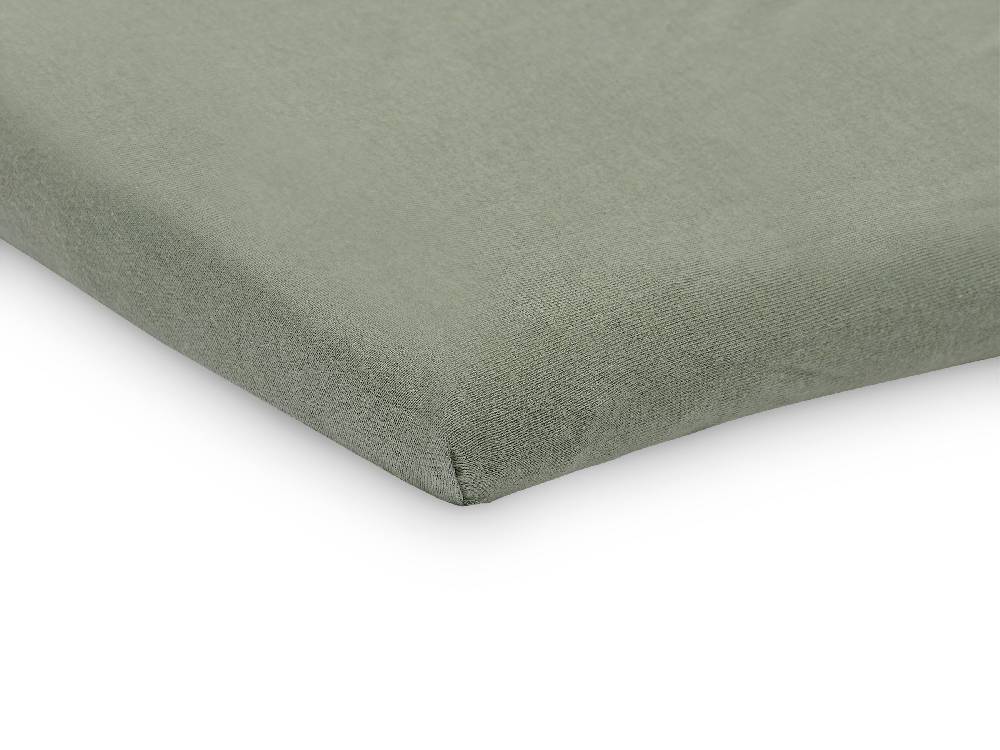 Jollein Spannbettlaken Jersey Laufgitter 75x95cm Ash Green Fabrikverkauf