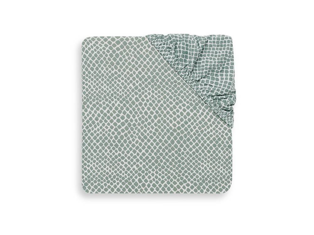 Jollein Spannbettlaken Jersey 40/50x80/90cm Snake Ash Green Fabrik Onlineshop