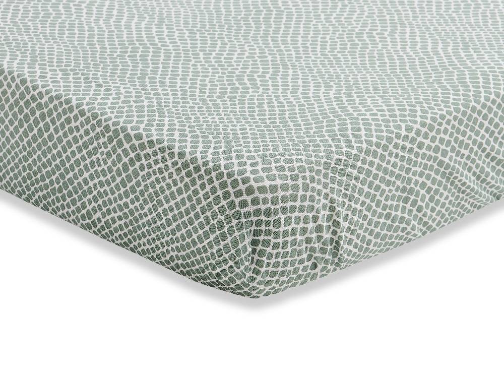 Jollein Spannbettlaken Jersey 40/50x80/90cm Snake Ash Green Fabrik Onlineshop