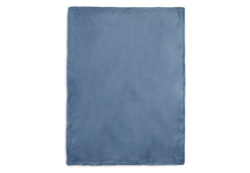 Jollein Decke Wiege 75x100cm Basic Knit Jeans Blue/Fleece Online Shopping