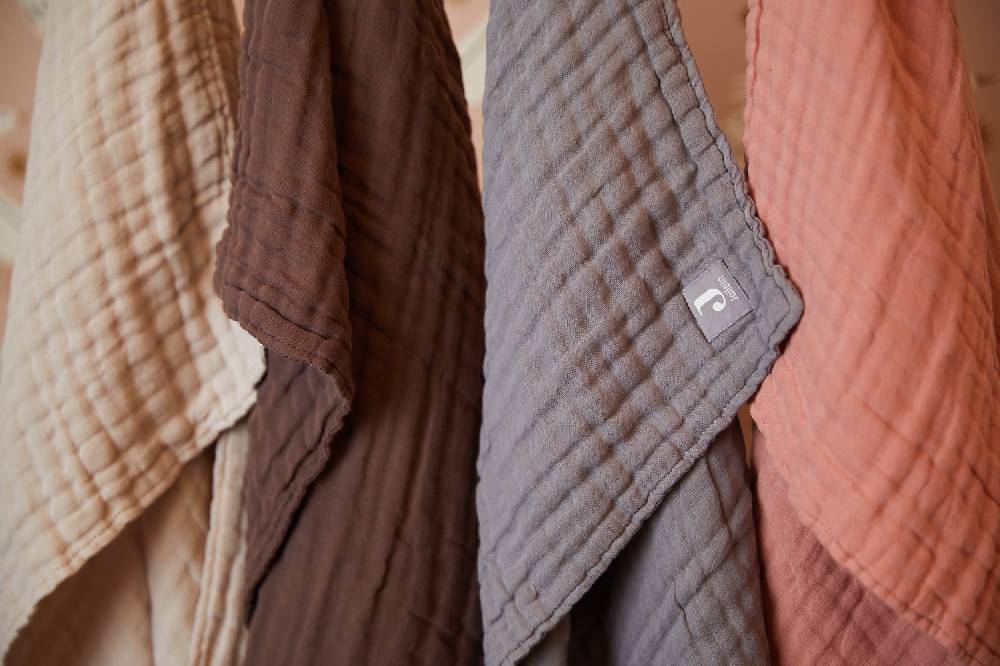 Jollein Decke Wiege Wrinkled Cotton 75x100cm Chestnut Preisnachlass
